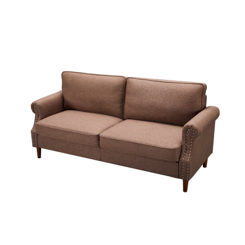 8122 3P-SEATER brown sofa