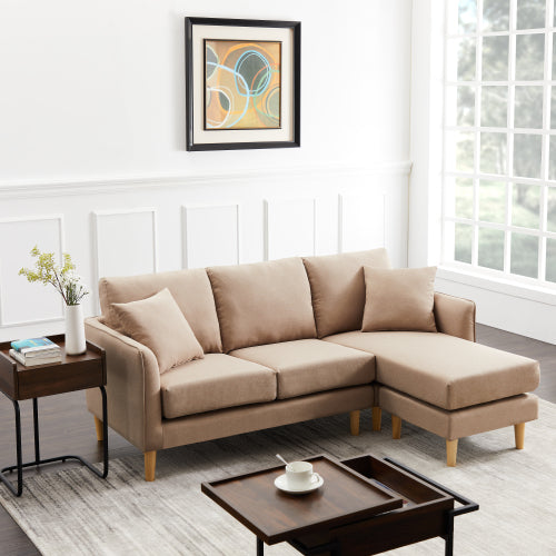 9165 Brown/Blue corner sofa