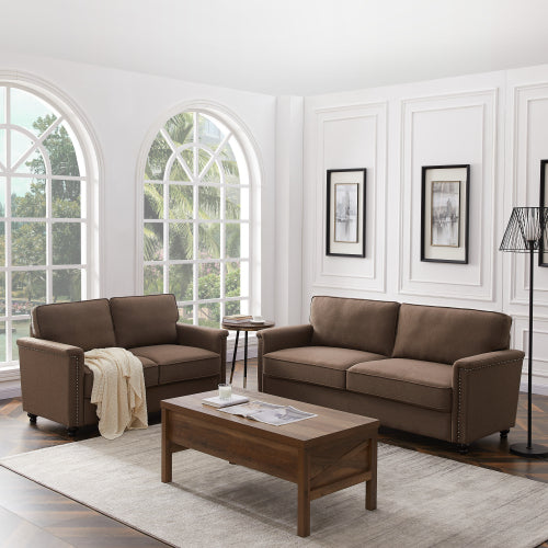 8113 2P seater brown/grey sofa