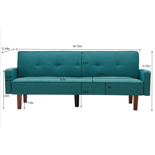 8170 Green Sofa Bed