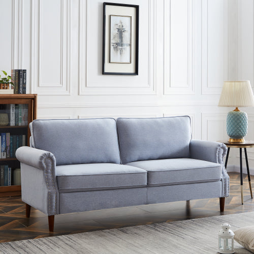 8122 3P-SEATER light gray sofa