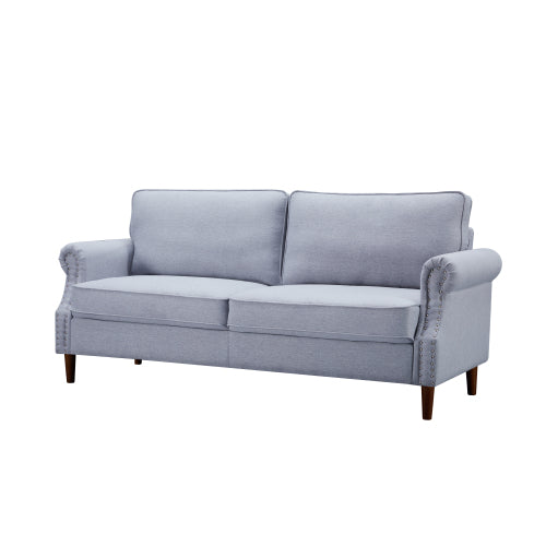 8122 3P-SEATER light gray sofa