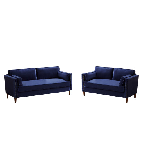 8120 2P+3P Living room black/blue sofa