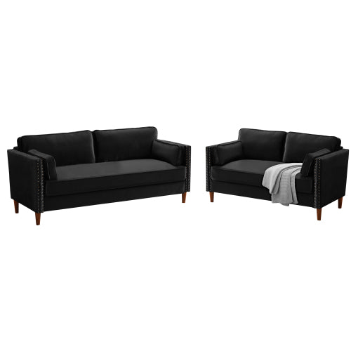 8120 2P+3P Living room black/blue sofa