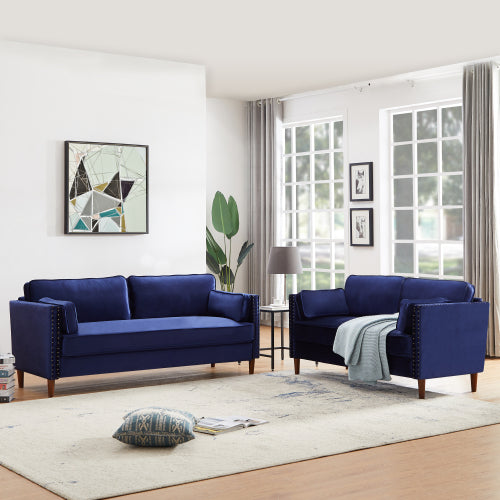 8120 2P+3P Living room black/blue sofa