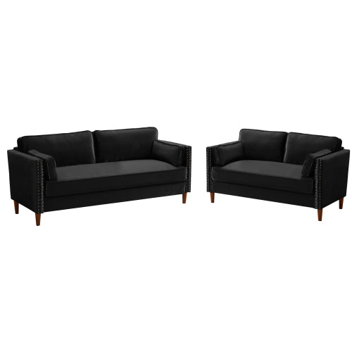 8120 2P+3P Living room black/blue sofa