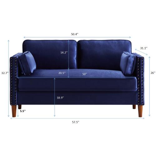 8120 2P+3P Living room black/blue sofa