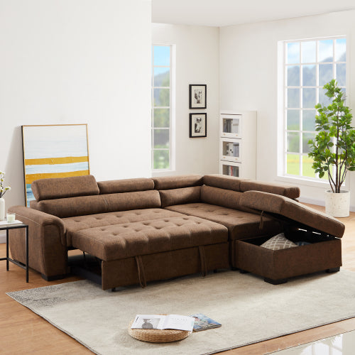 9182 BN Corner broaching sofa + storage