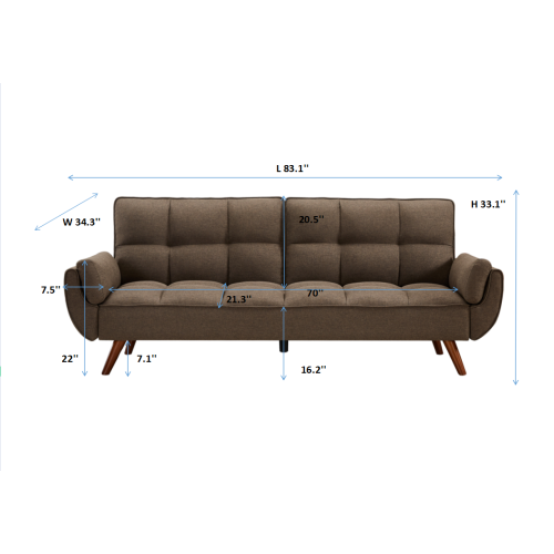 8135 SOFA BED（Brown）