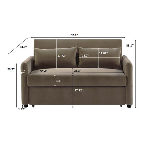 2033 Light Brown Leisure Love Sofa