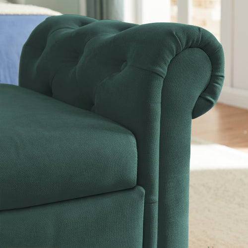 Olive Green Multifunctional Storage Rectangular Sofa Stool