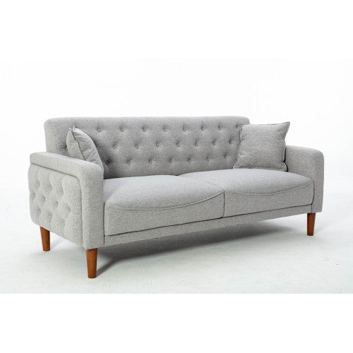 2047 Grey linen sofa