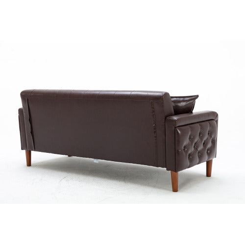 2047 Brown PU Leather Sofa