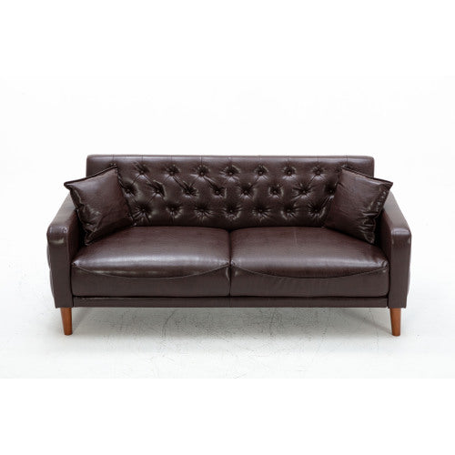 2047 Brown PU Leather Sofa