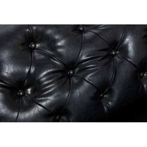 2047 Black PU leather sofa