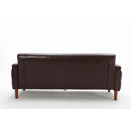 2047 Brown PU Leather Sofa