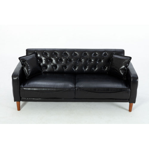 2047 Black PU leather sofa