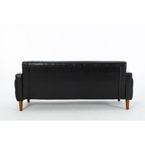 2047 Black PU leather sofa