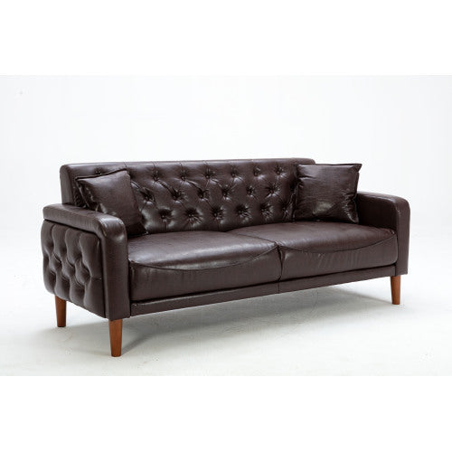 2047 Brown PU Leather Sofa