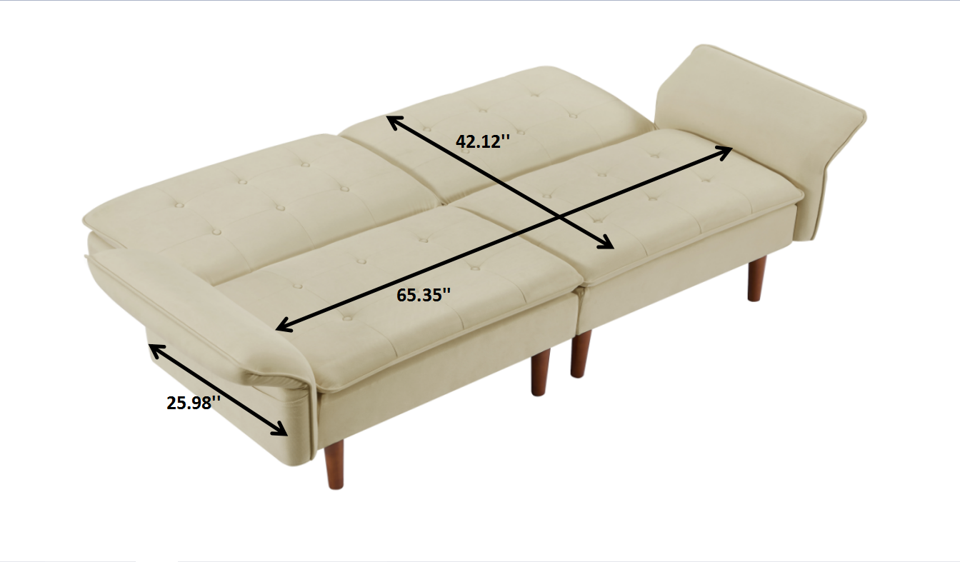 2045 Beige multifunctional sofa bed