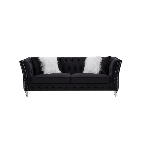 L8085B Two-seat + three-seat modular sofa black