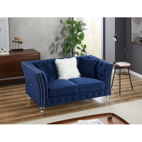 L8085B Two-seat + three-seat sofa navy blue