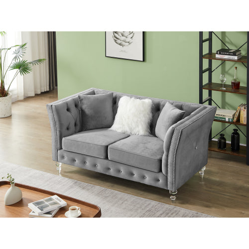 L8085B Two-seat + three-seat modular sofa light gray