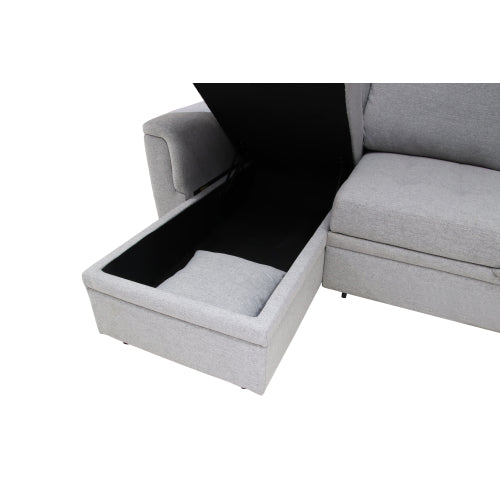 2049 light gray storage sofa bed