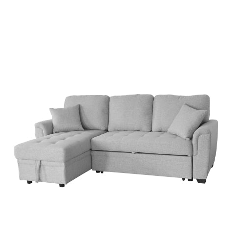 2049 light gray storage sofa bed