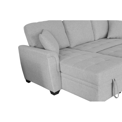 2049 light gray storage sofa bed