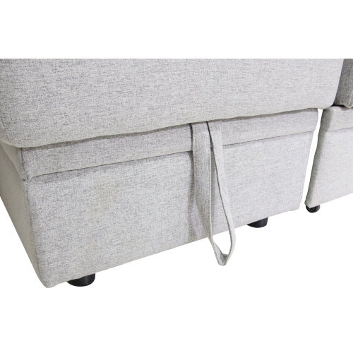 2049 light gray storage sofa bed