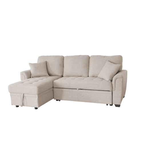 2049 Beige Storage Sofa Bed