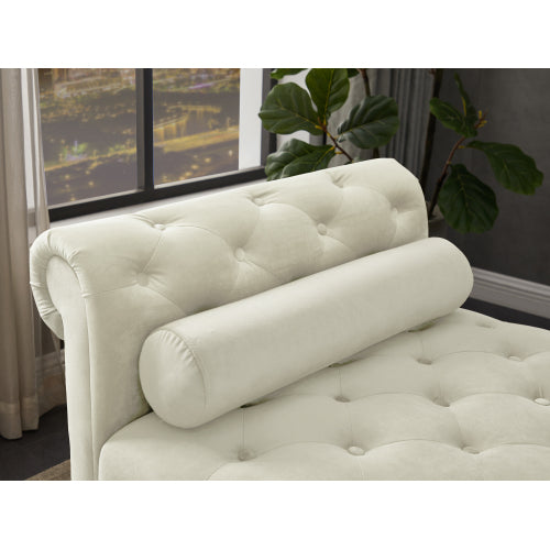 2038 Lvory Rectangular Large Sofa Stool