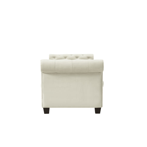 2038 Lvory Rectangular Large Sofa Stool