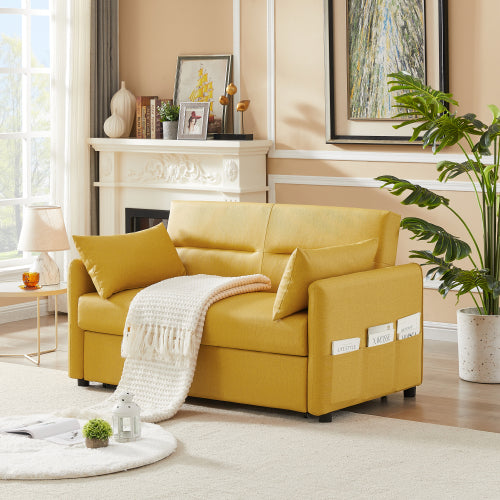 2033 yellow/white cloth grain leather (PU)) leisure two-seat sofa