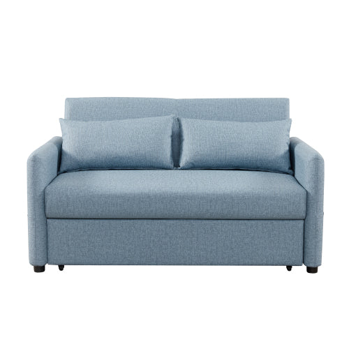 2033 sky blue cloth grain leather (PU)) leisure two-seat sofa