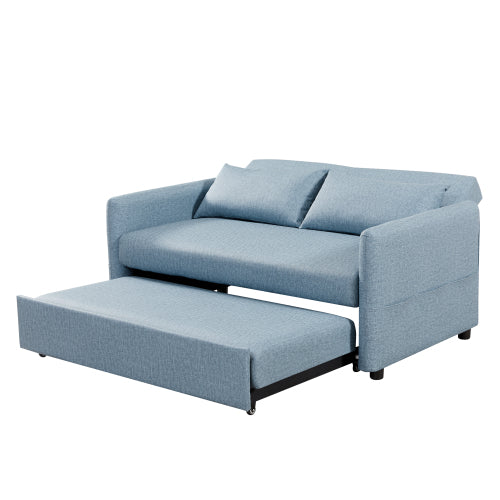 2033 sky blue cloth grain leather (PU)) leisure two-seat sofa