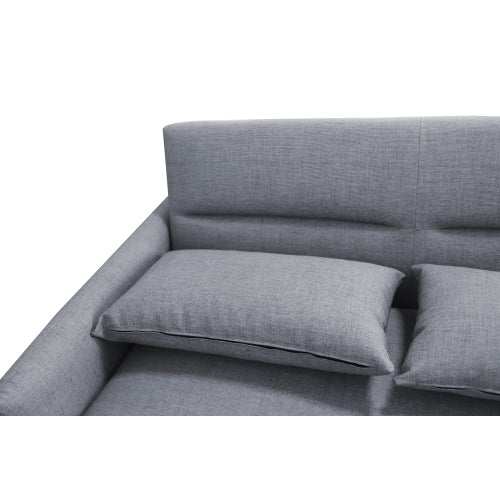 2033 gray cloth grain leather (PU)) leisure two-seat sofa