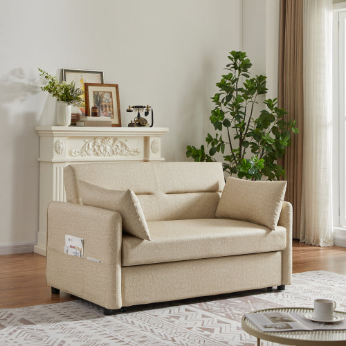 2033 Khaki fabric leather (PU)) leisure two-seat sofa