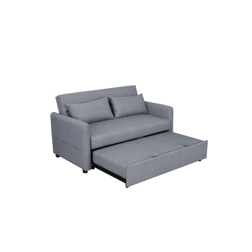 2033 gray cloth grain leather (PU)) leisure two-seat sofa