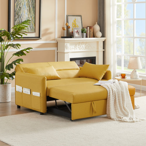 2033 yellow/white cloth grain leather (PU)) leisure two-seat sofa