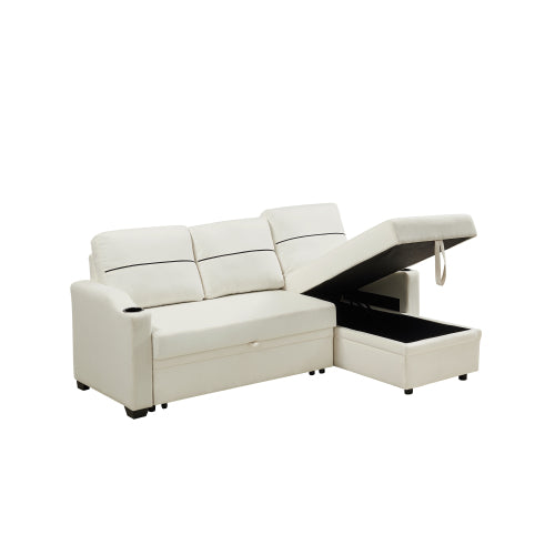 9191 Beige broaching storage sofa