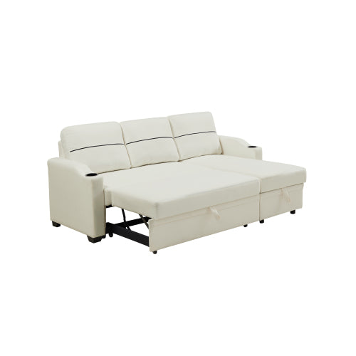 9191 Beige broaching storage sofa