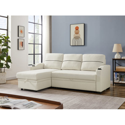 9191 Beige broaching storage sofa