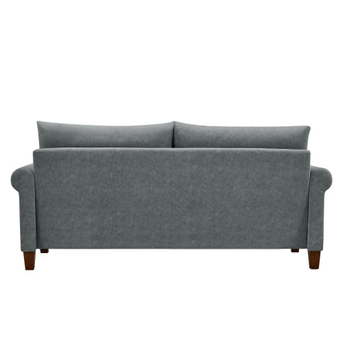 Grey Frosted Cat\'s Claw Three-Seater Fabric Sofa